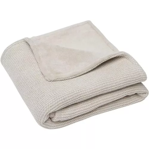 cumpără Lenjerie de pat pentru copii Jollein 517-511-65360 Paturica Basic Knit Nougat/Coral Fleece, 75x100cm în Chișinău 