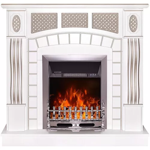 купить Камин электрический ArtFlame Amsterdam white & Gala silver в Кишинёве 