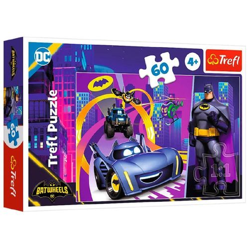 купить Головоломка Trefl 17400 Puzzles 60 Batman and his vehicles Warner Batwheels в Кишинёве 