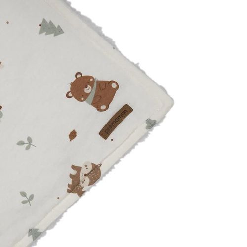 cumpără Lenjerie de pat pentru copii Premaman PCIEZ0-ECR-UNQ Paturica pe 2 parti King of Forest Ecru, 80x110cm în Chișinău 