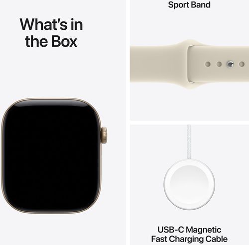 cumpără Ceas inteligent Apple Watch Series 12 GPS 46mm Light Gold Aluminium Case with Sand Sport Band S/M MJEN4 în Chișinău 