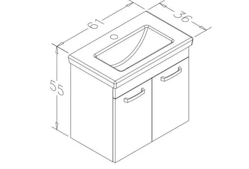 купить Шкаф под умывальник Orka Bafa 60 White в Кишинёве 