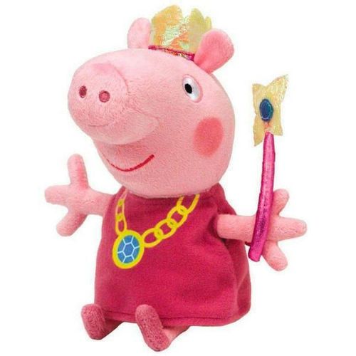 купить Мягкая игрушка TY TY46129 Purcelușa Peppa, Prințesă 15cm (Beanie Babies) в Кишинёве 