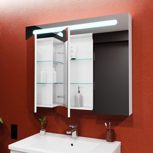 купить Зеркало для ванной Bayro Portis LED 1000x800 белый в Кишинёве 