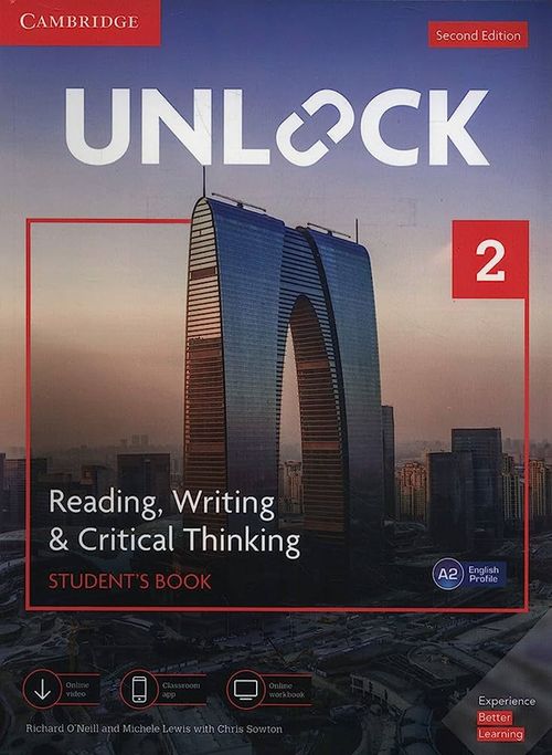 купить Unlock Level 2 Reading, Writing, & Critical Thinking Student’s Book, Mob App and Online Workbook w/ Downloadable Video 2nd Edition в Кишинёве 