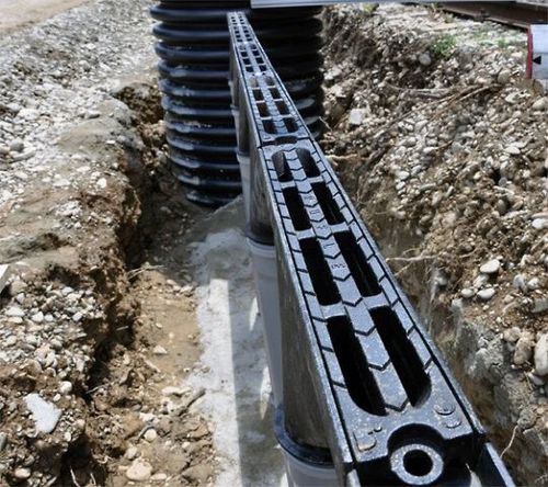 купить Душевой трап Muflesystem 16016 Palnie fonta cu grila FUNNEL D.110 L=500 mm H=300 mm B=75 mm в Кишинёве 