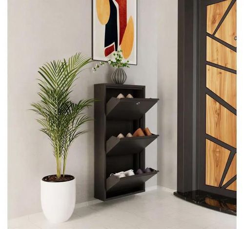 купить Полка для обуви Trendy Locking 3 Piece Metal-Anthracite, 50x103x15cm в Кишинёве 