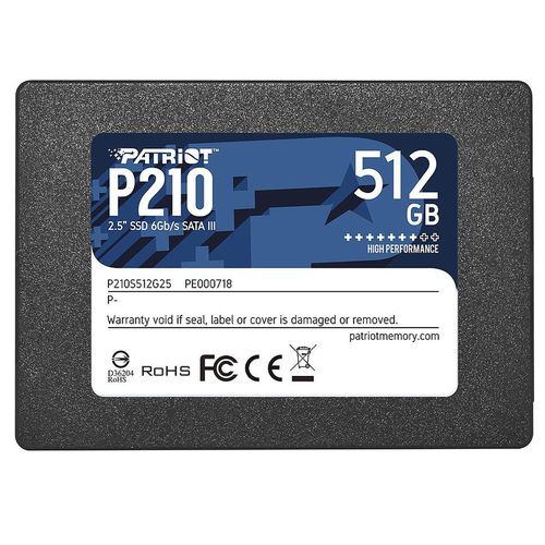 cumpără 512GB SSD 2.5" Patriot P210 P210S512G25, 7mm, Read 520MB/s, Write 430MB/s, SATA III 6.0 Gbps (solid state drive intern SSD/внутрений высокоскоростной накопитель SSD) în Chișinău 