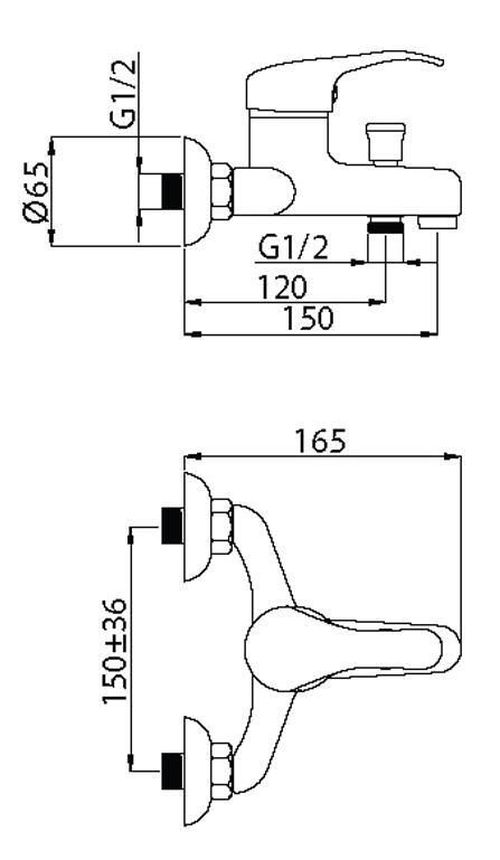 купить Смеситель для ванны Rubineta P-10 STAR в Кишинёве 