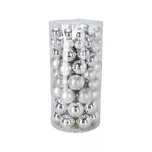 купить Новогодний декор Promstore 36859 Set globuri 100buc, "Silver", plastic в Кишинёве 