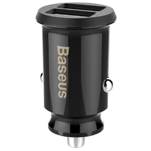купить Зарядное устройство для автомобиля Baseus CCALL-ML01, Grain mini, 2xUSB-A, 3.1A, Negru в Кишинёве 