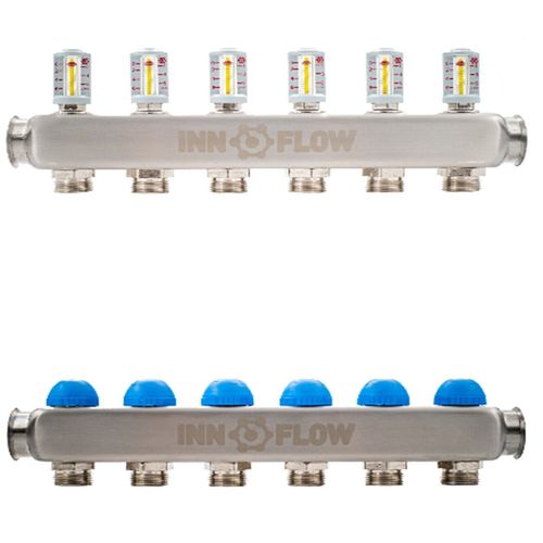 cumpără Set distribuitor Innofloor Set Distribuitor inox INNOFLOW-M 1'' 17C cu debitmetre INFLW-15 în Chișinău 