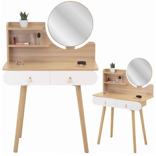 купить Стол Jumi CM-324282 Туалетный столик SCANDI (натуральный/белый) в Кишинёве 