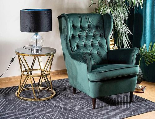 купить Кресло Signal Harry Velvet (Green/Wenge) в Кишинёве 