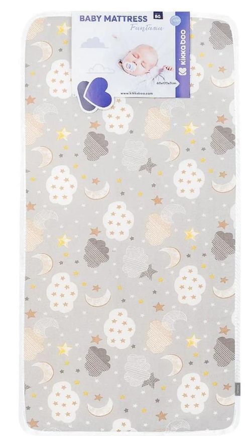 купить Матрас детский Kikka Boo 41107030001 Saltea pentru patut Fantasia Clouds Grey, 120x60x9 cm в Кишинёве 