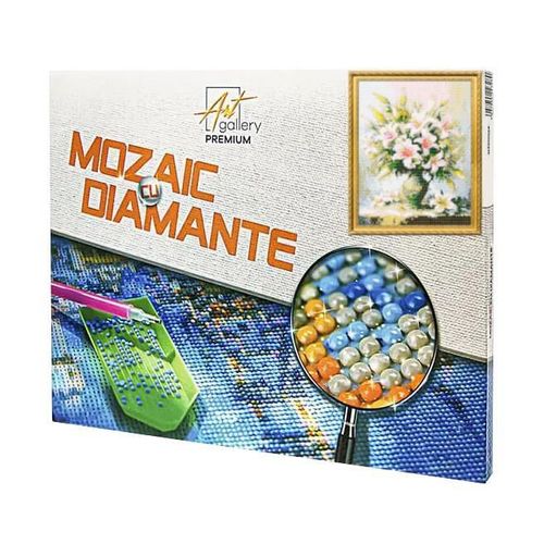купить Картина по номерам Art Gallery GB86819 Mozaic cu diamante 30x40cm Buchet de crini в Кишинёве 