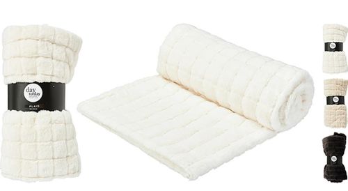 cumpără Textile de casă Promstore 56409 Patura Vafe de zapadă 130x160cm, poliester în Chișinău 