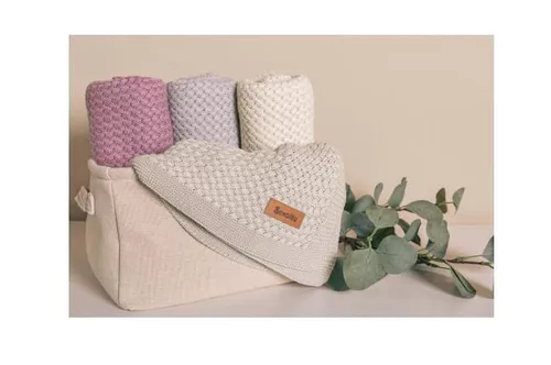 cumpără Lenjerie de pat pentru copii Sensillo 43482 Плед Grido 80x100 Light Grey în Chișinău 