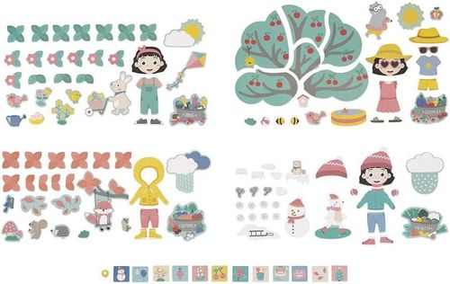 купить Развивающая доска Janod J05464 Calendarul anotimpurilor Engleza в Кишинёве 