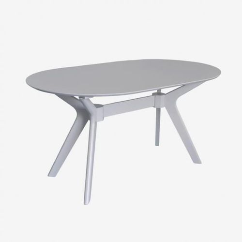 купить Комплект стол и стулья Evelin di Costacurta стол Raffles Oval White + 6 стульев YTC-064Wh UF910-01 Light beige в Кишинёве 