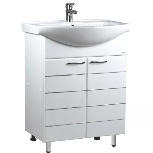 купить Шкаф под умывальник Mashtab 11651 Modern cu 2 usi 55cm Alb в Кишинёве 
