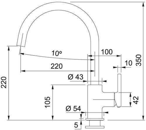 купить Смеситель кухонный Franke 115.0626.019 Lina XL в Кишинёве 