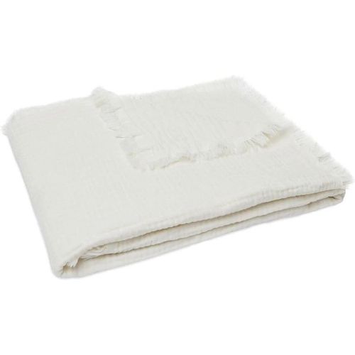 cumpără Lenjerie de pat pentru copii Jollein 521-557-66041 Paturica Muslin Fringe Ivory, 120x120cm în Chișinău 