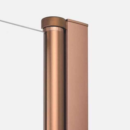 cumpără Cabină de duș New Trendy New Soleo Copper Brushed Rectangular 100x80x195 Hinged 6mm Active Shiel K-1990 în Chișinău 