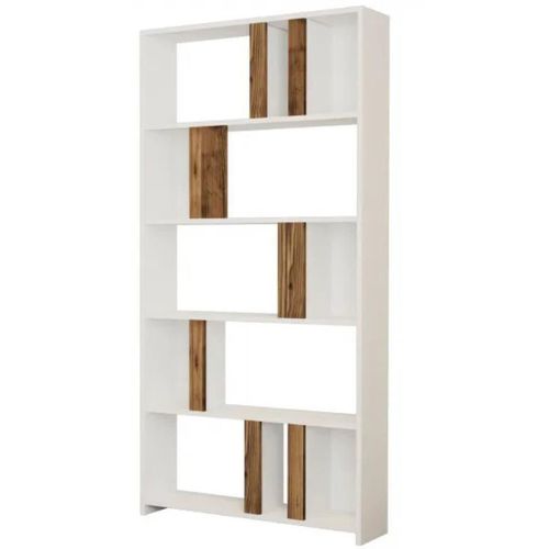 cumpără Raft de birou Trendy Lima, Alb, Nuc 90x180x20cm, raft de carti în Chișinău 