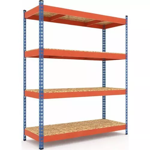 купить Cтеллаж складской Nex Home Raft metalic Titan 1800x1600x500mm, 4 nivele PAL, Blue/Orange в Кишинёве 