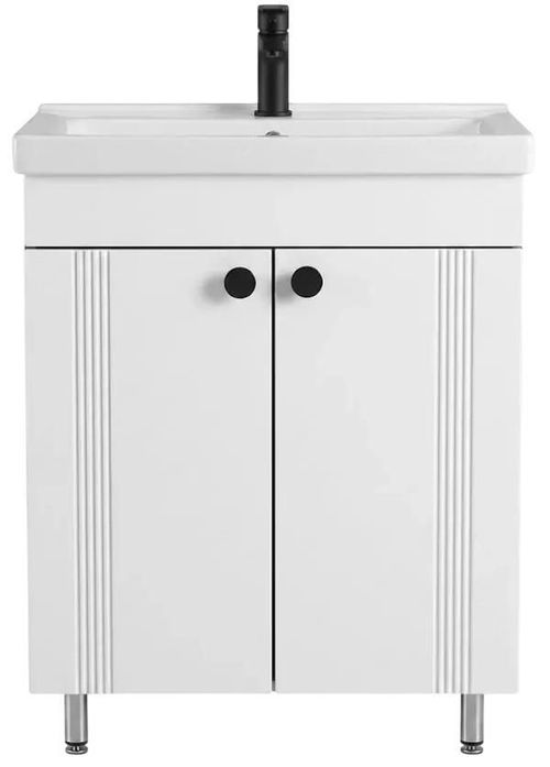 cumpără Dulap pentru lavoar Mashtab 12130 Palma (Sava) cu 2 uși 650x470x850 Alb mat în Chișinău 