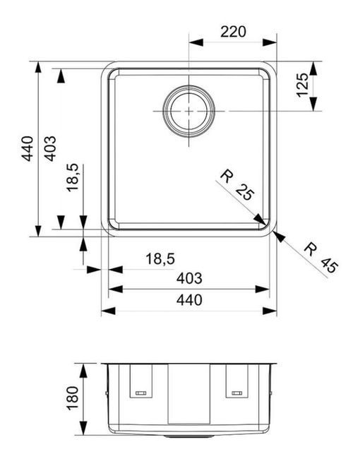 cumpără Chiuvetă bucătărie Reginox R40874 Ohio 40x40 Gun Metal II în Chișinău 