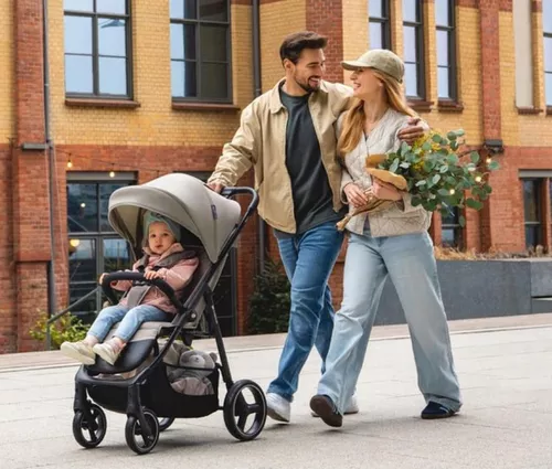 купить Детская коляска KinderKraft Trig 3 Kstrig03beg0000 Stone Beige в Кишинёве 