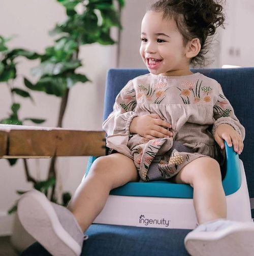 cumpără Scaun de masă Bright Starts 11786 Booster Ingenuity Toddler SmartClean Peacock Blue în Chișinău 