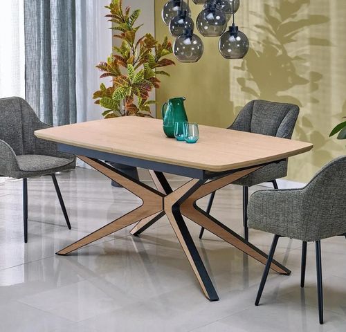 купить Стол Halmar JAMES, natural/negru в Кишинёве 