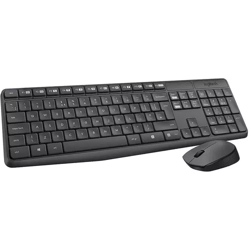 купить Клавиатура+мышь Logitech MK235 Grey Wireless Combo, Keyboard+Mouse, 920-007931 (set fara fir tastatura+mouse/беспроводной комплект клавиатура+мышь) в Кишинёве 