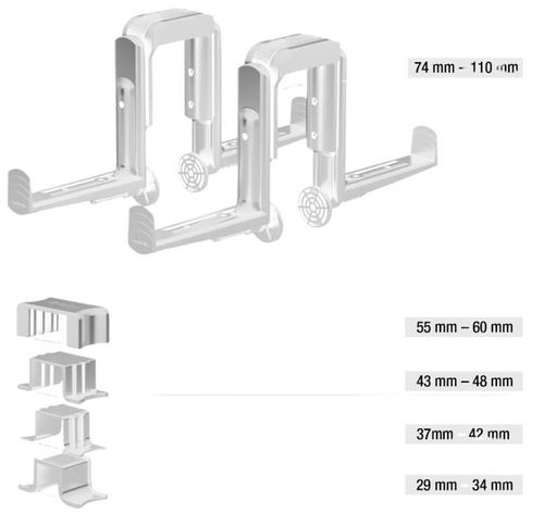 cumpără Suport pentru flori Lechuza Brackets Balconera Duo White în Chișinău 