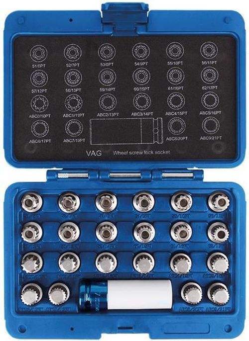 cumpără Set de tubulare, bite, duze King Tony 9BW0123 Набор головок для секреток VW, 23 пр. în Chișinău 