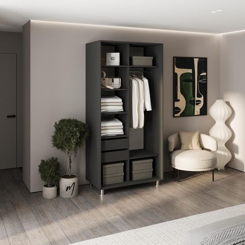cumpără Dulap my-STYLE C10H0T01AM02-U11, 100x200, антрацит în Chișinău 