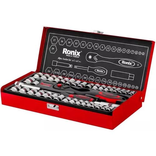cumpără Set de tubulare, bite, duze Ronix RH-2641 Set de chei tubulare 40 buc + clichet 1/4" și 3/8" în Chișinău 