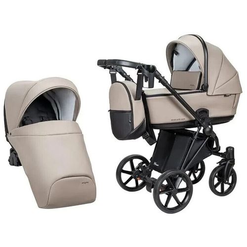cumpără Сărucior pentru copii Angelina Carucior 2in1 Enigma Eco Leather Beige Ecco-14 în Chișinău 