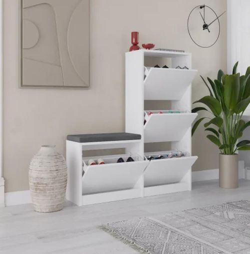 cumpără Raft pentru încălțăminte Trendy Oslo, Alb în Chișinău 