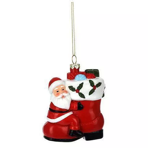 купить Новогодний декор Promstore 12878 Украшение елочное Дед мороз на сапоге 10сm в Кишинёве 