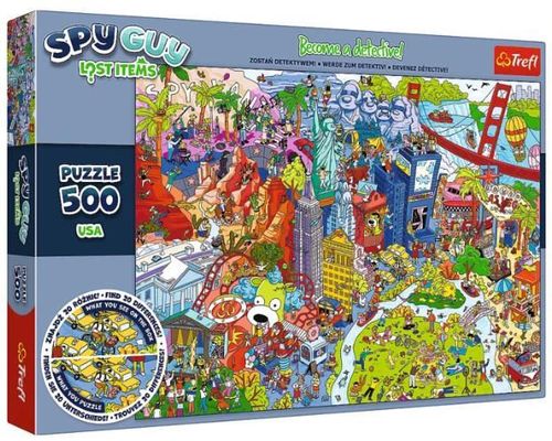 cumpără Puzzle Trefl 37480 Puzzle 500. Spy Guy Lost Items: USA în Chișinău 