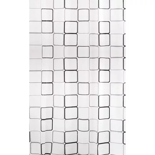 купить Занавеска для ванной Bisk 06894 MALTA 2 negru/alb, 180x200 в Кишинёве 