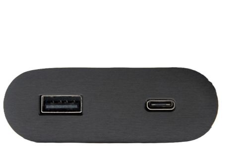 cumpără Priză electrică ASA Plastici 060.29Z.00061 Versapick 1 USB 5V (A) + 1 USB 5V (C) Matt Black în Chișinău 