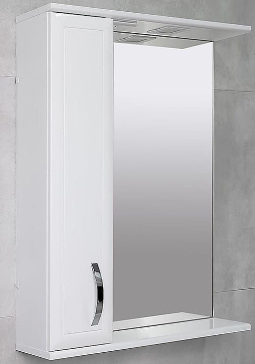 купить Зеркало для ванной Bayro Allure 650x750 левый белое в Кишинёве 