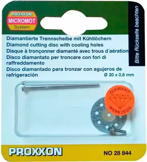 купить Диск отрезной Proxxon 28844 Диск алмазный сплошной 20*2.35*0.6mm в Кишинёве 