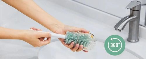 купить Сушка для бутылочек Momcozy LS001-GE12NB-A Set pentru curatarea biberoanelor 7in1 Green в Кишинёве 