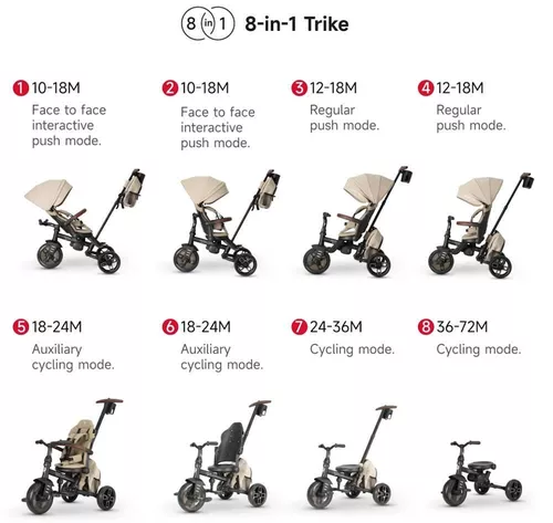 cumpără Bicicletă-cărucior Qplay Comfo Max Beige în Chișinău 